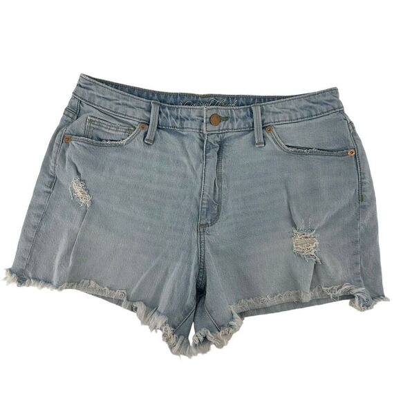 Universal Thread High Rise Shortie Blue Jean Shorts Light Wash Size 12 31 Waist - Picture 1 of 7